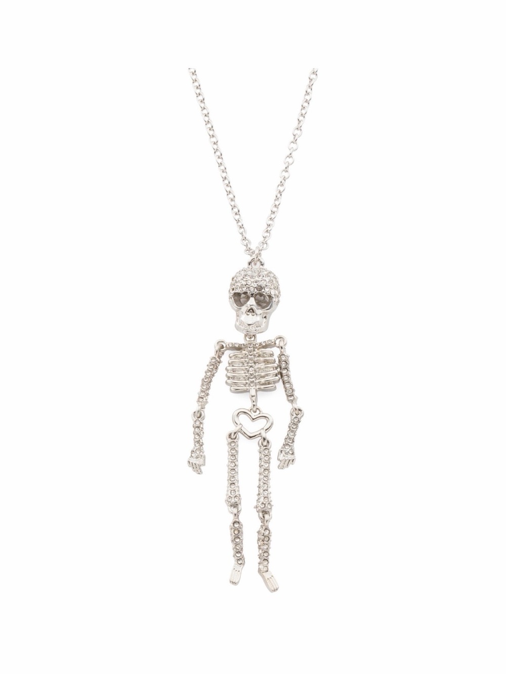 New Betsey Johnson Halloween skeleton skull faux crystals necklace